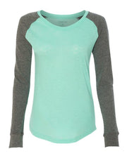 Women’s Preppy Patch Slub Long Sleeve T-Shirt Image 1