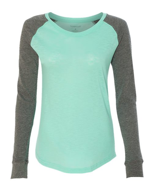 Women’s Preppy Patch Slub Long Sleeve T-Shirt Image 1