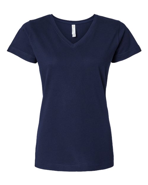 Women's Fine Jersey V-Neck Tee Image 13