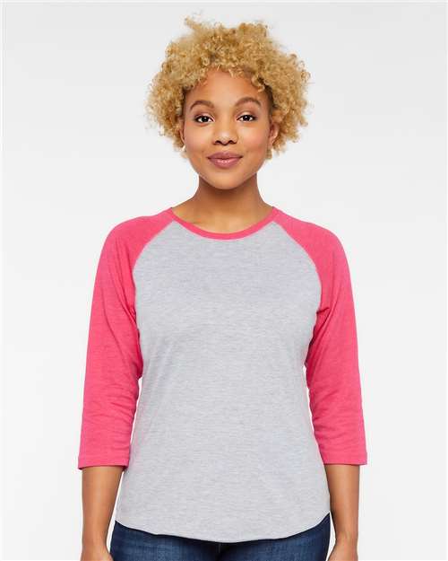 Women's Baseball Fine Jersey Three-Quarter Sleeve Tee Image 4