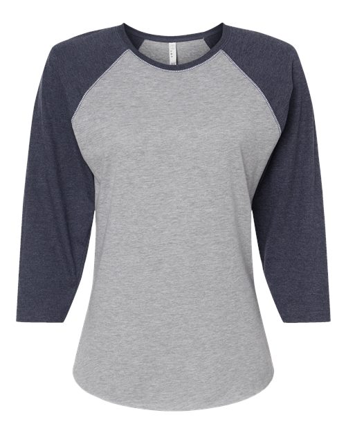 Women's Baseball Fine Jersey Three-Quarter Sleeve Tee Image 5