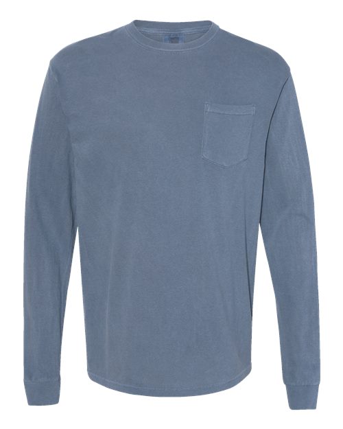 Unisex Garment-Dyed Heavyweight Long Sleeve Pocket T-Shirt Image 4