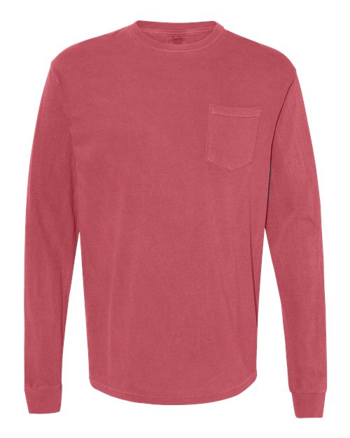 Unisex Garment-Dyed Heavyweight Long Sleeve Pocket T-Shirt Image 10