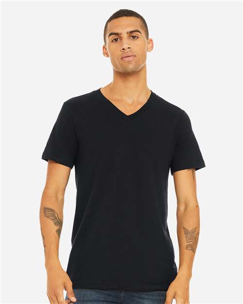 Unisex Jersey V-Neck Tee Image 25