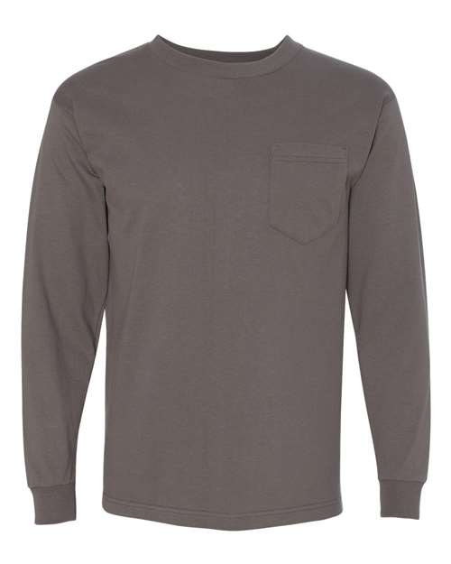 Unisex USA-Made Long Sleeve Pocket T-Shirt Image 4