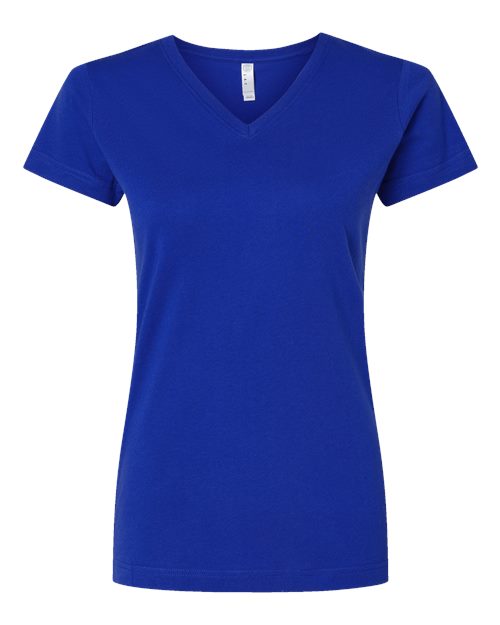 Women's Fine Jersey V-Neck Tee Image 17
