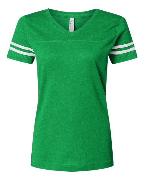 Women's Football V-Neck Fine Jersey Tee Image 5