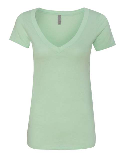 Women’s CVC Deep V-Neck T-Shirt Image 3
