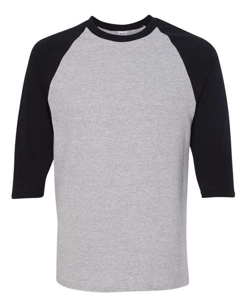Unisex Heavy Cotton™ Raglan Three-Quarter Sleeve T-Shirt Image 2