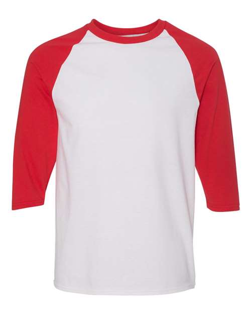 Unisex Heavy Cotton™ Raglan Three-Quarter Sleeve T-Shirt