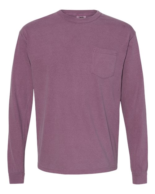 Unisex Garment-Dyed Heavyweight Long Sleeve Pocket T-Shirt Image 2