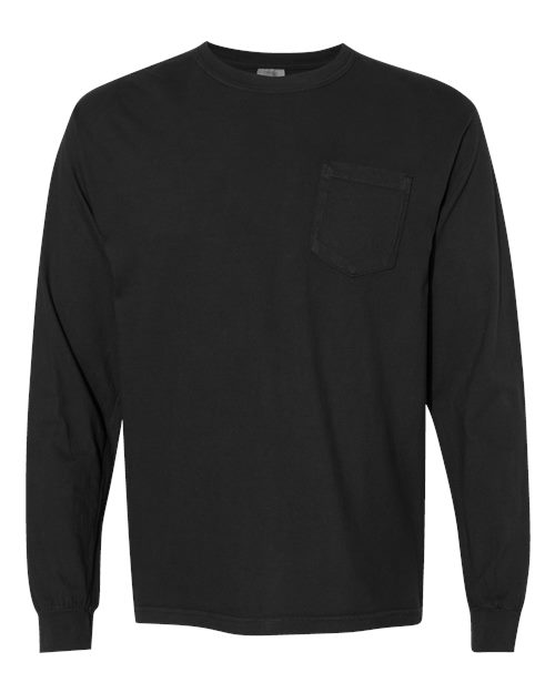 Unisex Garment-Dyed Heavyweight Long Sleeve Pocket T-Shirt Image 3