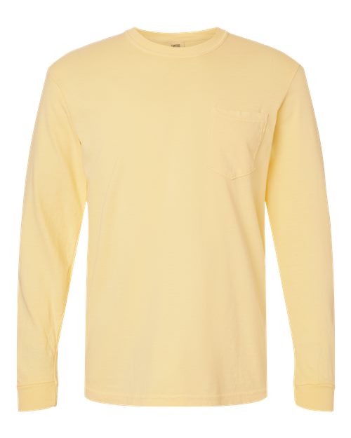 Unisex Garment-Dyed Heavyweight Long Sleeve Pocket T-Shirt Image 7