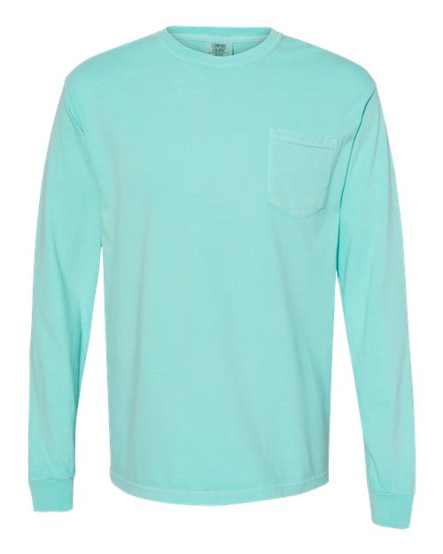 Unisex Garment-Dyed Heavyweight Long Sleeve Pocket T-Shirt Image 8