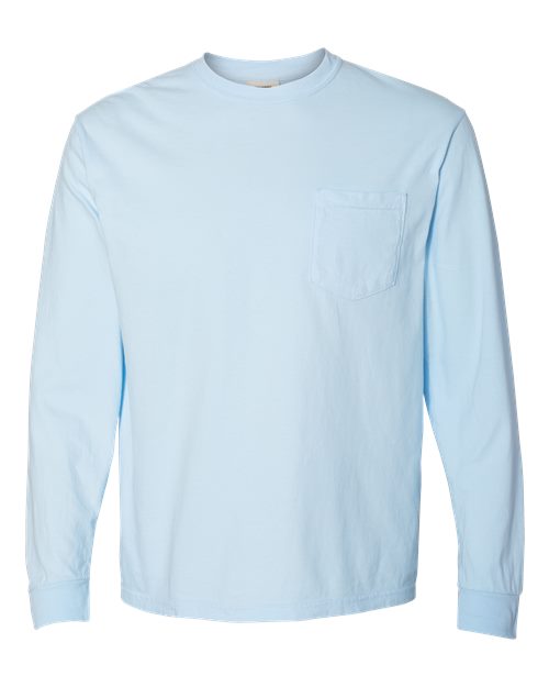 Unisex Garment-Dyed Heavyweight Long Sleeve Pocket T-Shirt Image 9