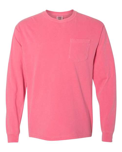 Unisex Garment-Dyed Heavyweight Long Sleeve Pocket T-Shirt Image 11