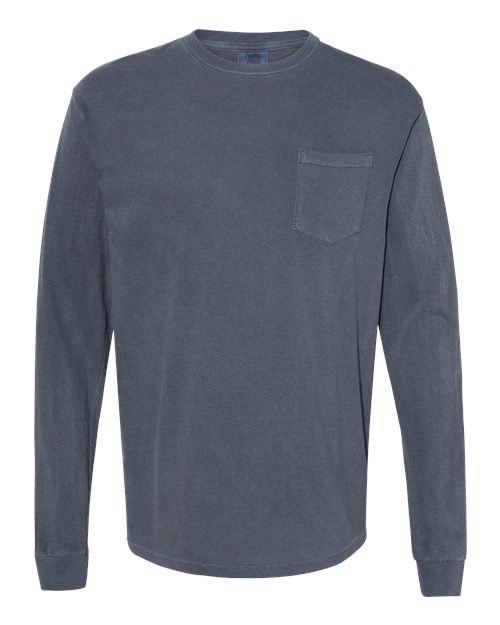 Unisex Garment-Dyed Heavyweight Long Sleeve Pocket T-Shirt Image 12