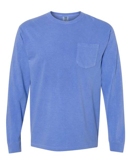Unisex Garment-Dyed Heavyweight Long Sleeve Pocket T-Shirt Image 13