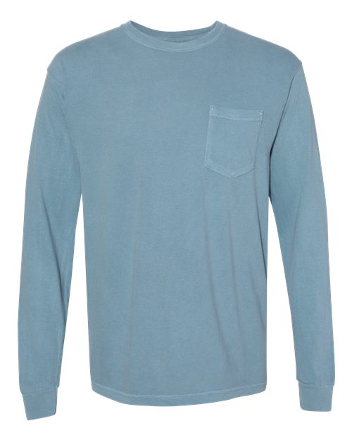 Unisex Garment-Dyed Heavyweight Long Sleeve Pocket T-Shirt Image 16