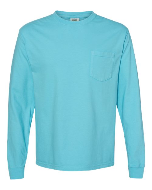 Unisex Garment-Dyed Heavyweight Long Sleeve Pocket T-Shirt Image 19