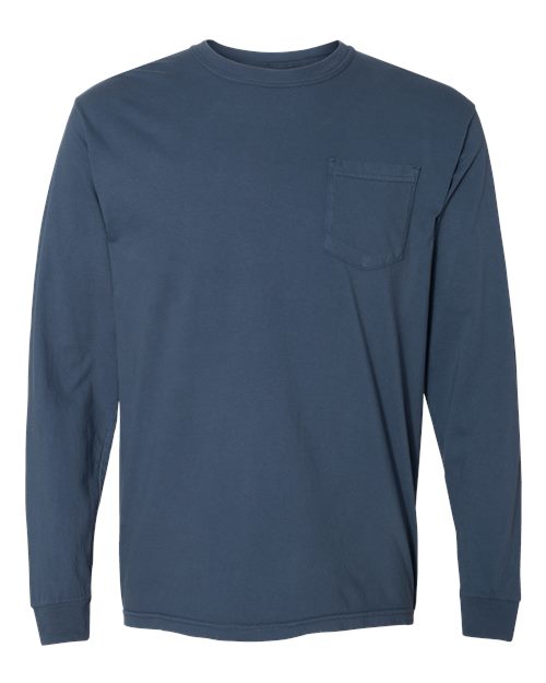 Unisex Garment-Dyed Heavyweight Long Sleeve Pocket T-Shirt Image 21