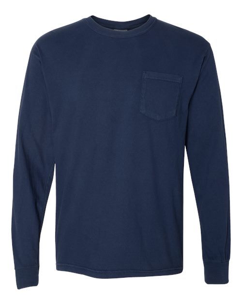 Unisex Garment-Dyed Heavyweight Long Sleeve Pocket T-Shirt Image 27