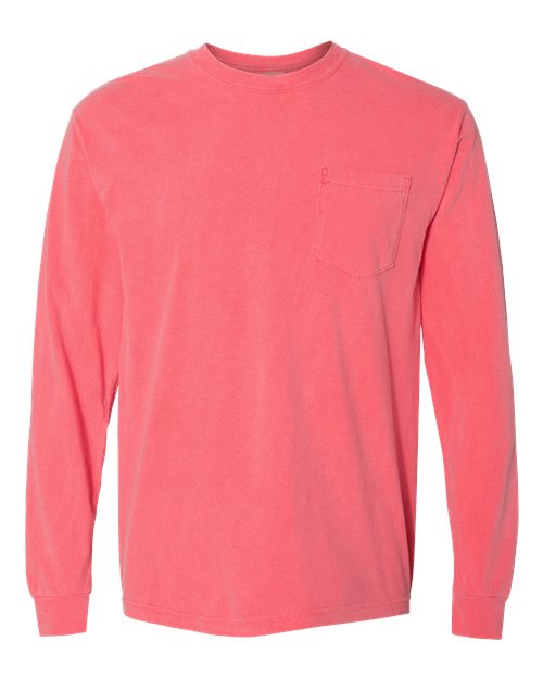Unisex Garment-Dyed Heavyweight Long Sleeve Pocket T-Shirt Image 29