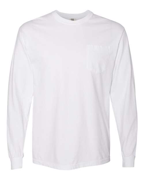 Unisex Garment-Dyed Heavyweight Long Sleeve Pocket T-Shirt Image 30
