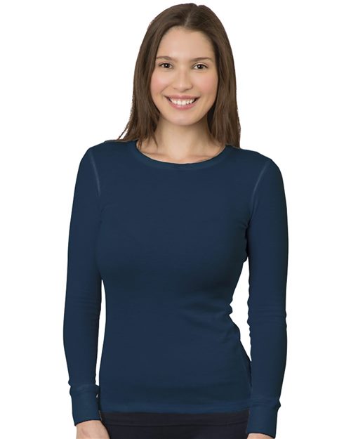 Women's USA-Made Thermal Long Sleeve T-Shirt Image 1