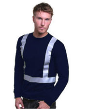 Men's USA-Made Hi-Visibility Long Sleeve T-Shirt Image 1