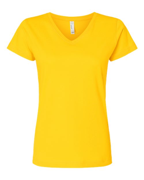 Women's Fine Jersey V-Neck Tee Image 19