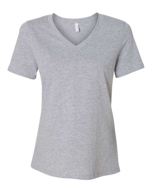 Women's Relaxed Heather CVC V-Neck Tee Image 2