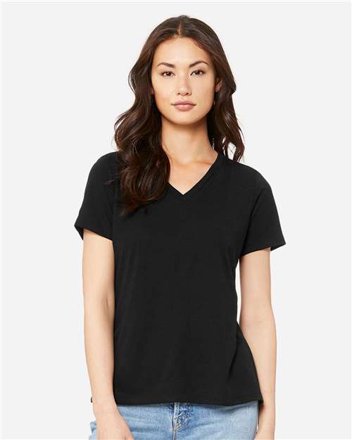 Women's Relaxed Triblend V-Neck Tee Image 10