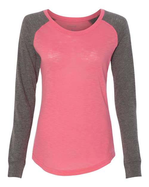 Women’s Preppy Patch Slub Long Sleeve T-Shirt Image 3