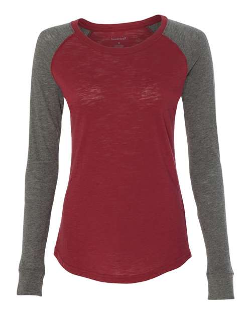 Women’s Preppy Patch Slub Long Sleeve T-Shirt Image 5