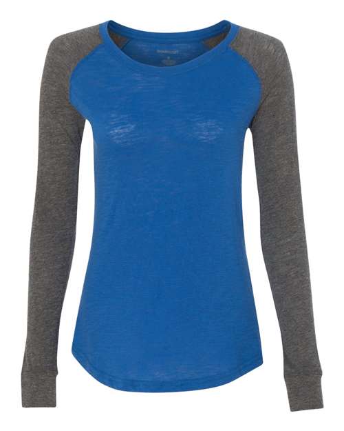 Women’s Preppy Patch Slub Long Sleeve T-Shirt Image 11