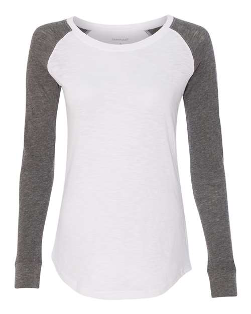 Women’s Preppy Patch Slub Long Sleeve T-Shirt Image 12