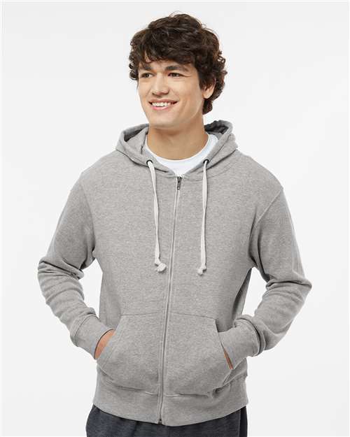 Men's Triblend Full-Zip Hooded Sweatshirt Image 5