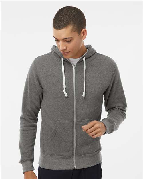 Men's Triblend Full-Zip Hooded Sweatshirt Image 9