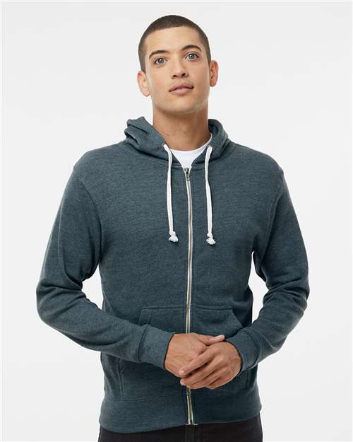 Men's Triblend Full-Zip Hooded Sweatshirt