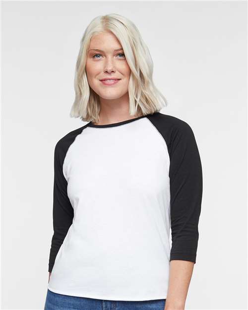 Women's Baseball Fine Jersey Three-Quarter Sleeve Tee Image 12