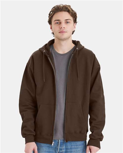 Unisex Ultimate Cotton® Full-Zip Hooded Sweatshirt Image 5