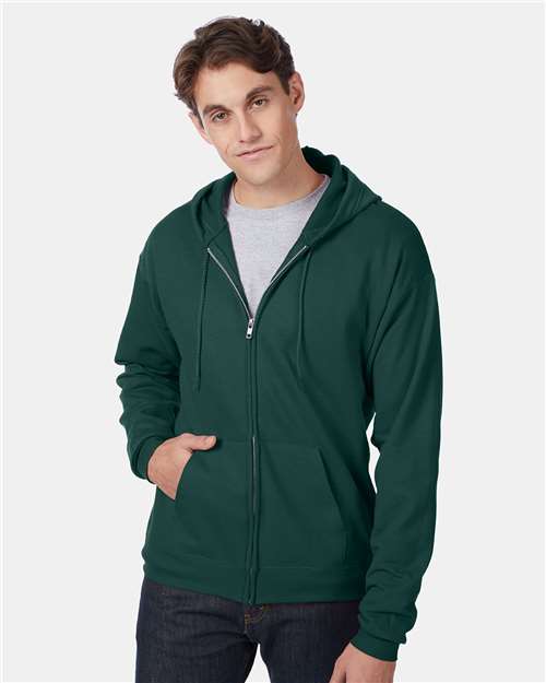 Unisex EcoSmart® Full-Zip Hooded Sweatshirt Image 4