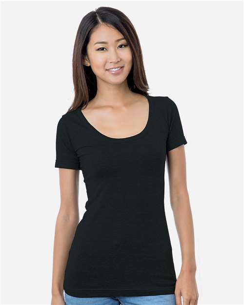 Women's USA-Made Scoop Neck T-Shirt Image 2