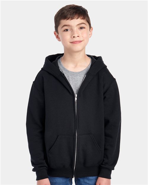Youth NuBlend® Full-Zip Hooded Sweatshirt Image 1