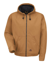 Men's Blended Duck Zip-Front Hooded Jacket