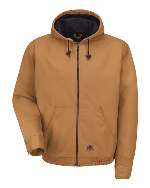Men's Blended Duck Zip-Front Hooded Jacket Image 1