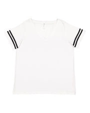 Women's Curvy Collection Vintage Football T-Shirt Image 1