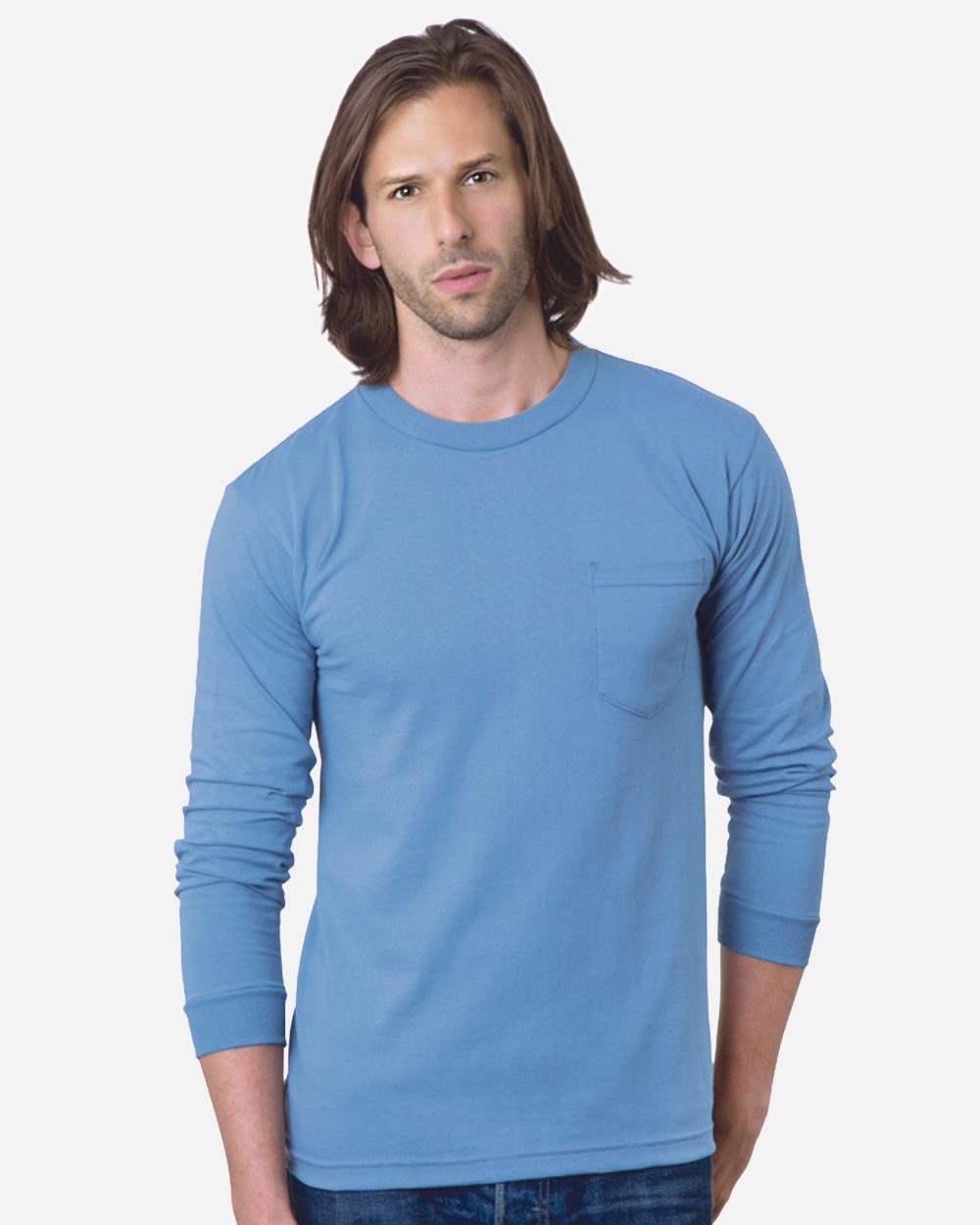 Unisex USA-Made Long Sleeve Pocket T-Shirt