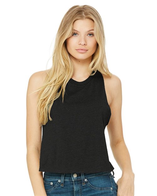 Women's Racerback Crop Tank Image 1